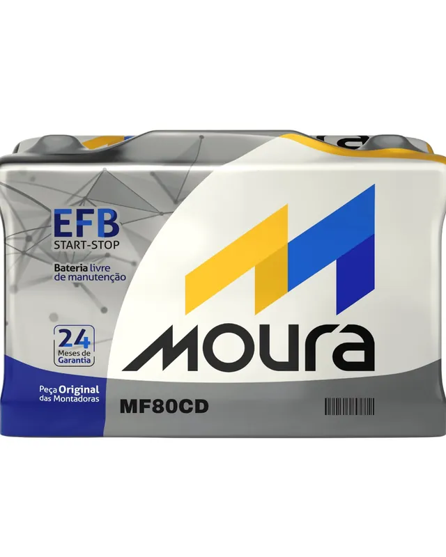 Bateria Moura EFB Start-Stop com 24 meses de garantia